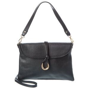Persaman New York Adelais Leather Shoulder Bag, Black